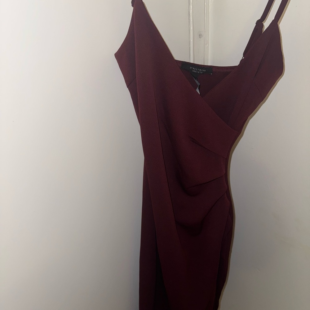 Elegant Burgundy Dress